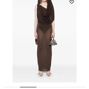 The Attico
halterneck open-back maxi dress 38